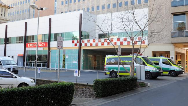 The entrance to the emergency department at Royal Adelaide Hospital.