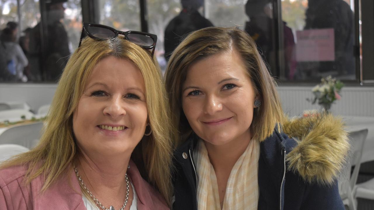 Andrea Brackin and Melanie Sinton at the 2021 Warwick Cowboys Ladies' Day.