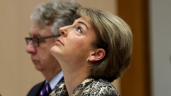 Minister for Employment Senator Michaelia Cash appearing at a Senate Education and Employment Legislation Committee at Parliament House in Canberra this week. (Pic: Kym Smith.)