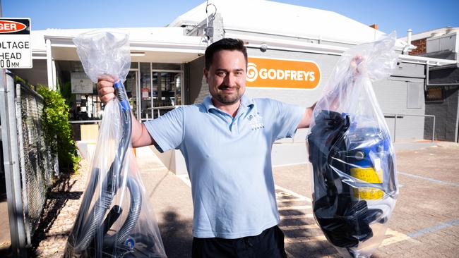 Max from Maxi Clean spend thousands of dollars at the Unley store on Tuesday, January 30, 2024. Picture: The Advertiser/ Morgan Sette