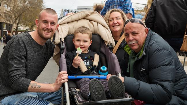 At Parliament House in North Terrace, people witnessed the proclamation of King Charles III. Picture: Matt Loxton