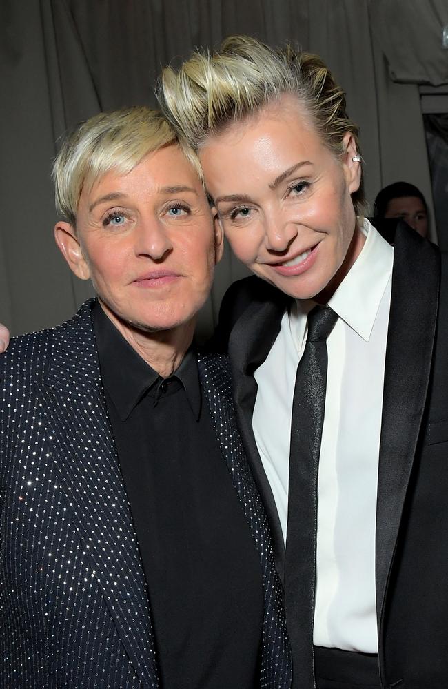 Ellen DeGeneres and Portia de Rossi. Picture: Getty Images