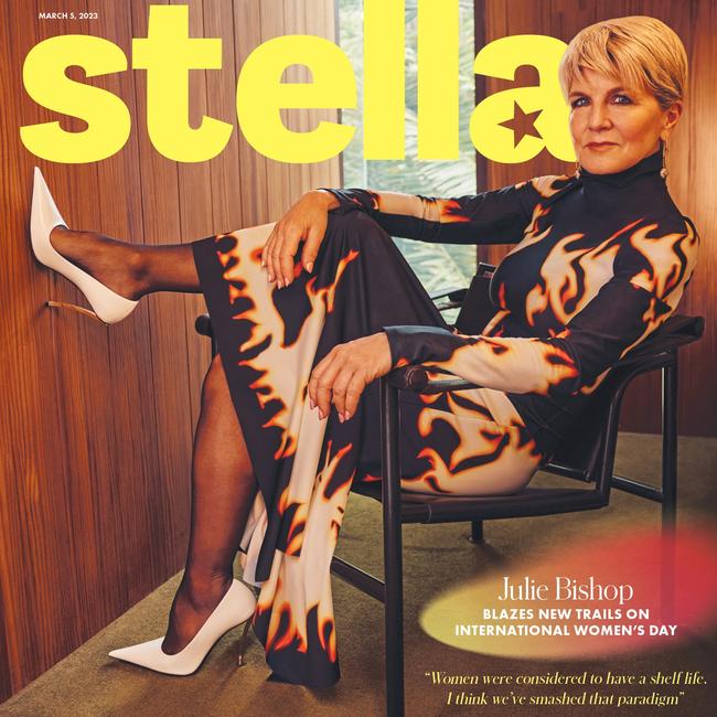 Julie Bishop stars on the cover of today’s <i>Stellar </i>magazine. Picture: Steven Chee for <i>Stellar</i>.