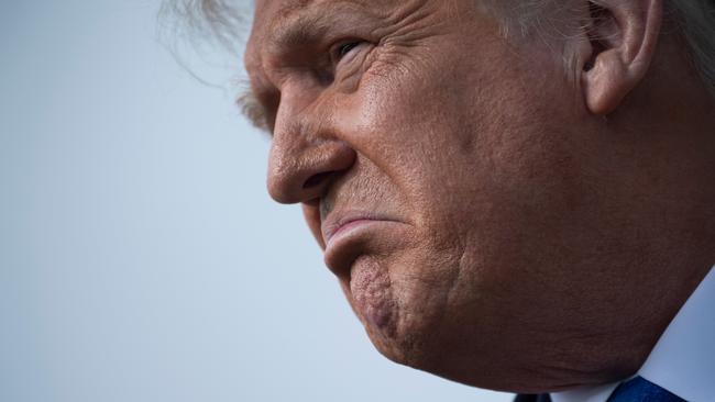 US President Donald Trump speaks to reporters. Picture: AFP