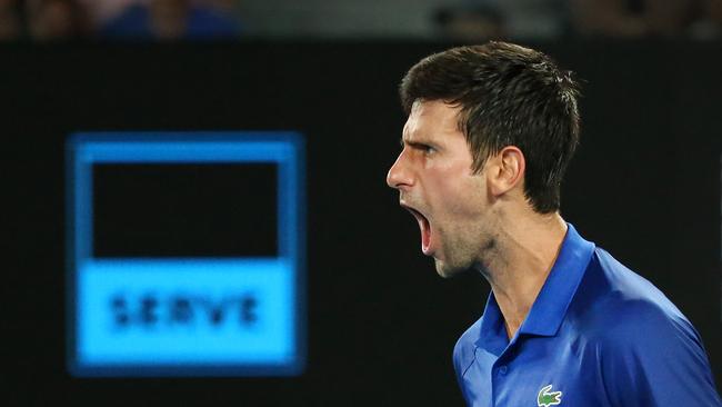 All fired up … world no.1 Novak Djokovic. Picture: David Caird