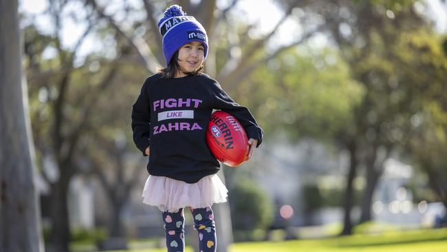 Zahra is ready for Maddie’s Match on August 13 at Marvel Stadium. Picture: Wayne Taylor