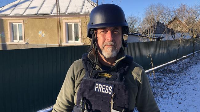 News Corp journalist Charles Miranda in Ukraine in March this year.