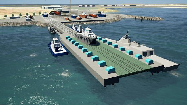 An artist’s impression of the planned new shiplift at East Arm. Picture: Supplied