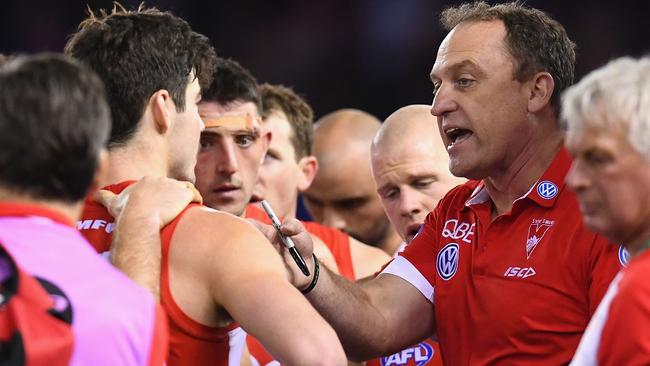 John Longmire likes the Swans playing a certain style. Picture: Getty Images