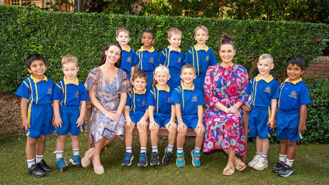 My First Year 2023: Toowoomba Grammar School Prep O students at the Junior School (back, from left) Theo, Reyan, Eddie and Finn and (front, from left) Tammy, Charlie, Mrs Ellie OConnell, Angus, Billy, Benny, Miss Madison Payne, Abel and Savith, February 2023.