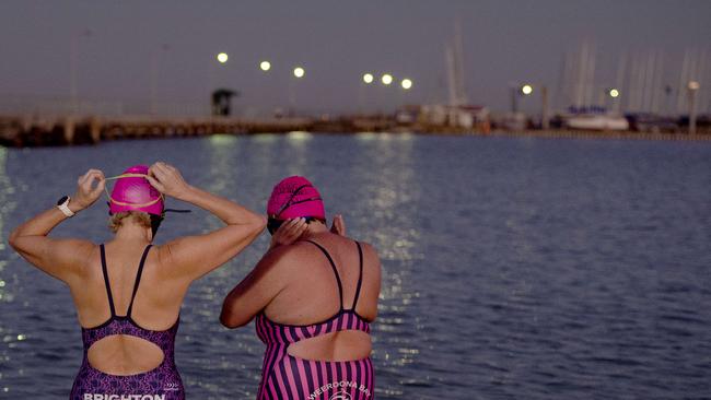 Icebergers Suzy Calley and Christina Wilhelm. Picture: Naomi Jellicoe