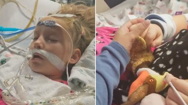 Sick little girl responds to mum after seizure