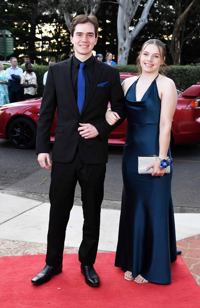 Ben Stoukler and Kaitlyn Horney at Centenary Heights State High School formal. Picture; Patrick Woods.