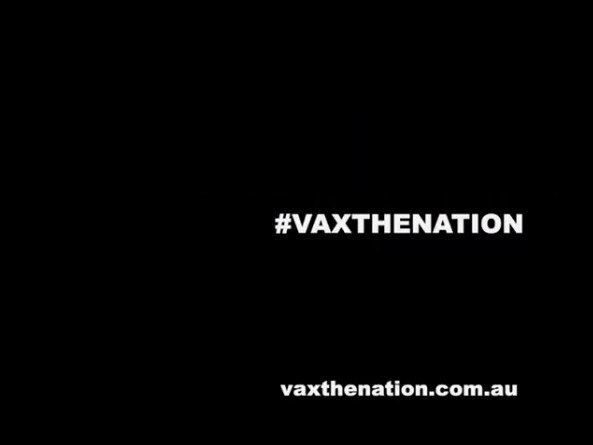 A grab from the new Vax The Nation advertisement.