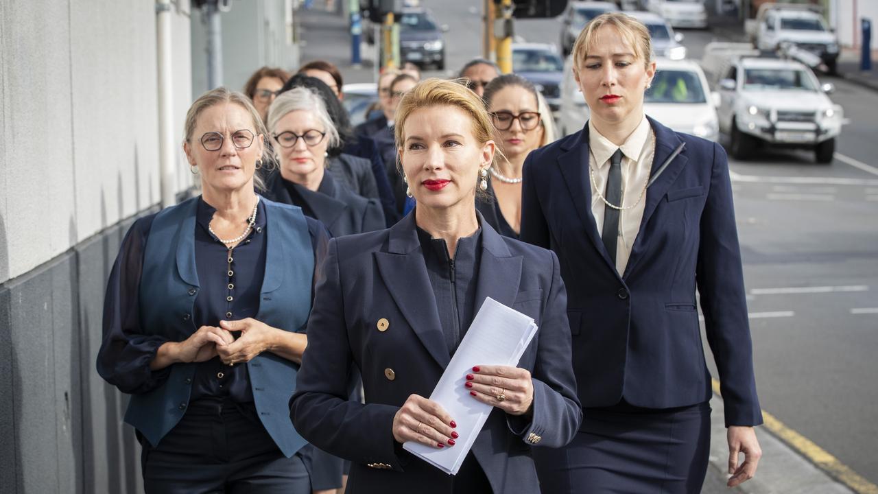 Kirsha Kaechele arrives at the Tasmanian Civil and Administrative Tribunal. Picture: Chris Kidd