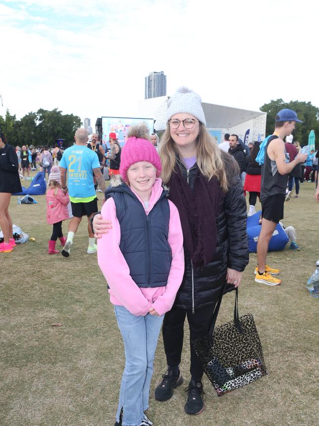 Gold Coast Marathon 2023 Emily Oâ€™Kane and Simone Oâ€™Kane. 1 July 2023 Southport Picture by Richard Gosling