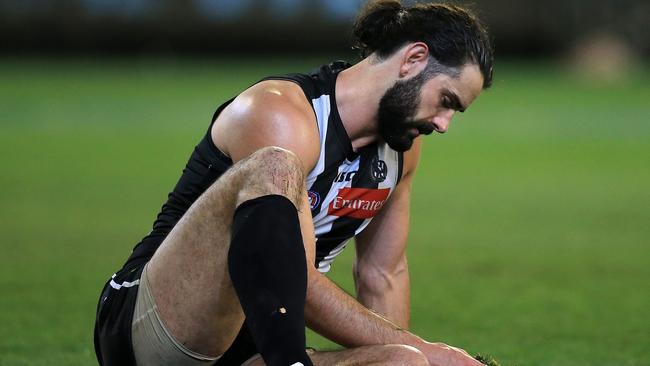 Collingwood didn’t make the most of Brodie Grundy’s dominance last time they took on the Giants. Picture: Mark Stewart