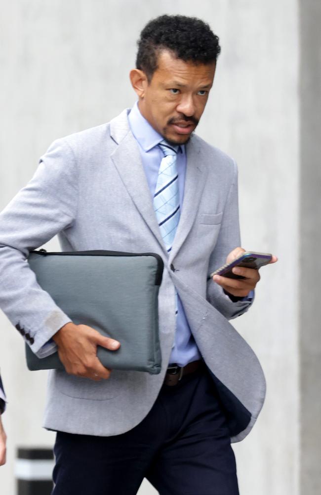 Stephen Arulogun outside court in Brisbane on Wednesday. Picture: Steve Pohlner