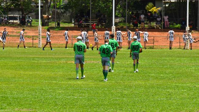 Images from the Round 9 NTFL MPL/WPL clash between the Tiwi Bombers and Palmerston Magpies at Bathurst Island, 30 November 2024. Picture: Darcy Jennings