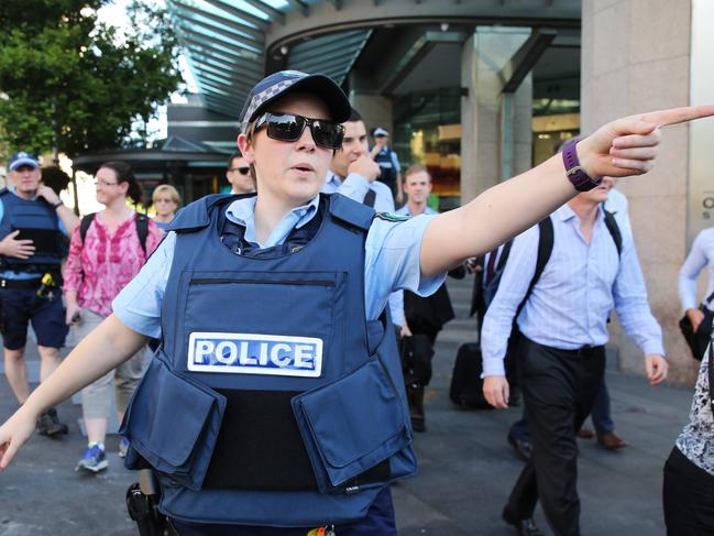 Police secure 1 Oxford street, building on the corner of Liverpool and Oxford Street Sydney, picture Craig Greenhill