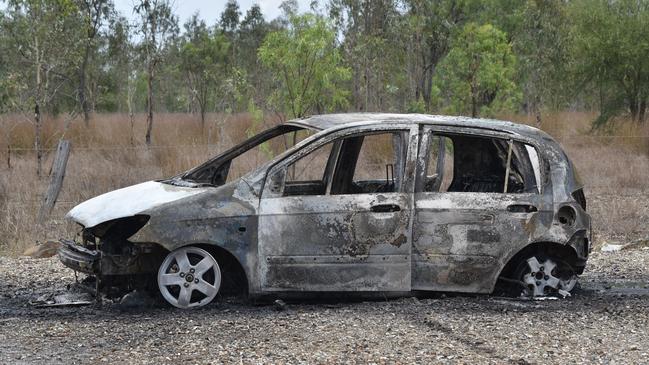 Car fire on River Rd at Port Curtis on Friday, November 17.