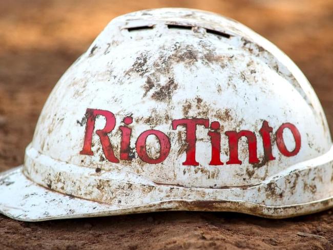 Mining giant Rio Tinto weighs up $3.5bn mines windfall CREDIT: GETTY Generic logo helmet