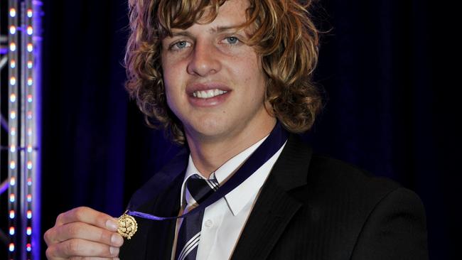 The 2013 Fremantle Football Club Fairest and Best - The DOIG Medal, at Perth Convention Exhibition Centre. pictured - DOIG Medal winner Nathan Fyfe