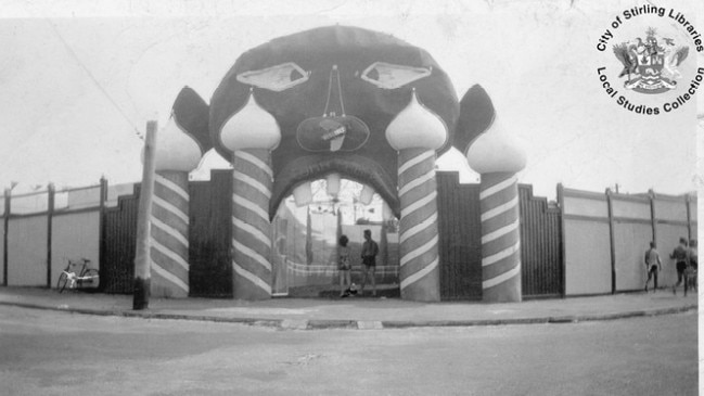 The entrance to Luna Park in Scarborough, WA in 1955. The carnival was demolished in 1972. Picture: WA State Library 