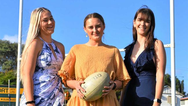 Ready for the Hammer's Ladies Day are (from left) Savanah Brown, Taylor Jardine and Lilli Crumblin. Picture: Donna Jones