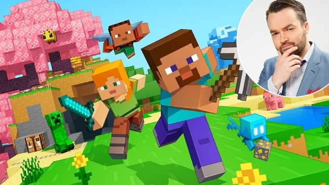 Shark Quiz web art: Minecraft.