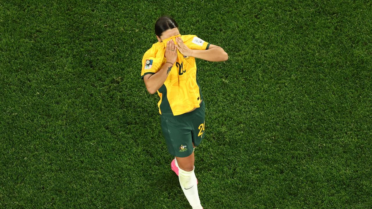 Sam Kerr scored one of the greatest goals of her career - but took the loss as hard as anyone. Picture: AFP