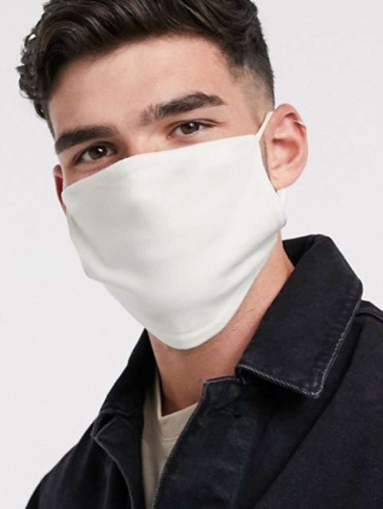 ASOS Design, 2 Pack Face Covering in Brown and Ecru.