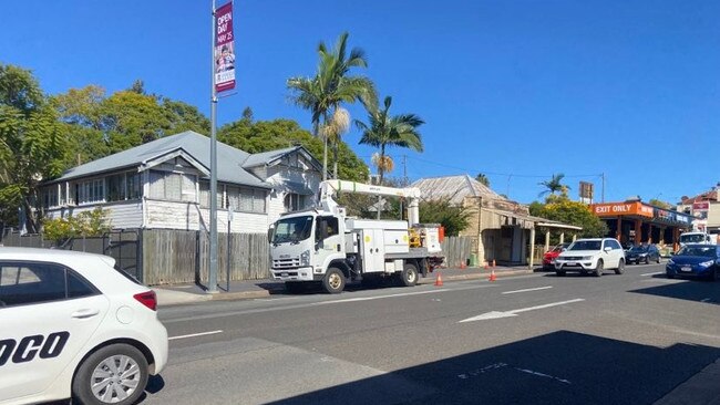 Energex has confirmed a CBD wide power outage after a pillar box catches alight