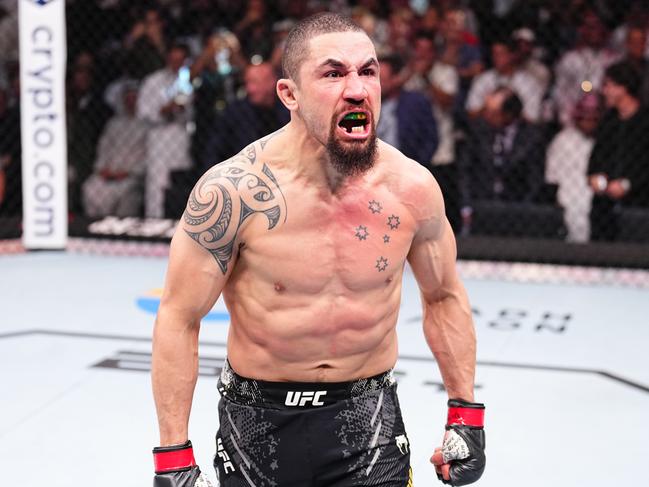 Whittaker knocked out Ikram Aliskerov in the first round. Picture: Chris Unger/Zuffa LLC via Getty Images