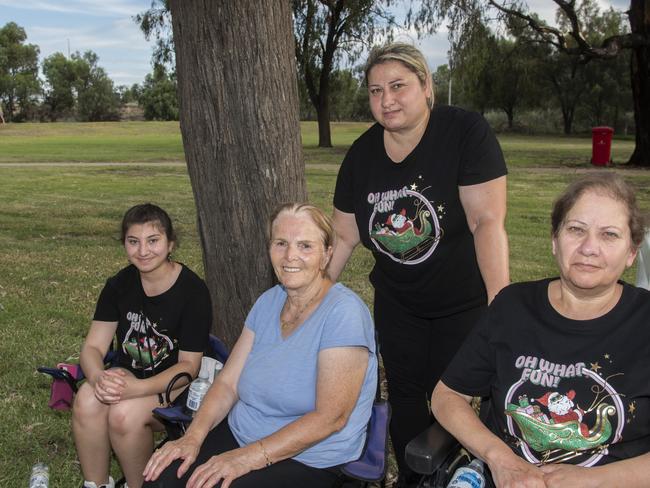 Noor Mergahi, Basi, Maria Damo, Samira Yoh at the 2024 Mildura Christmas Carols. Picture: Noel Fisher