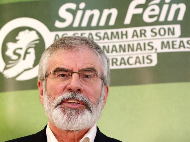 Sinn Fein President, Gerry Adams announced he won’t be running in the next election. Picture: Paul Faith/AFP