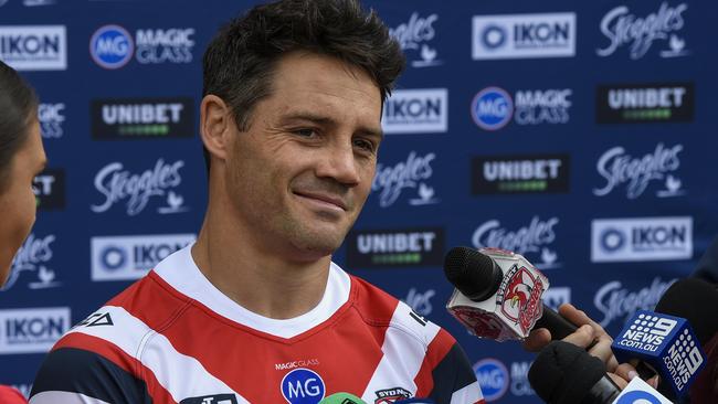 He can play the media as well as he can the footy. Photo: AAP Image/Bianca De Marchi