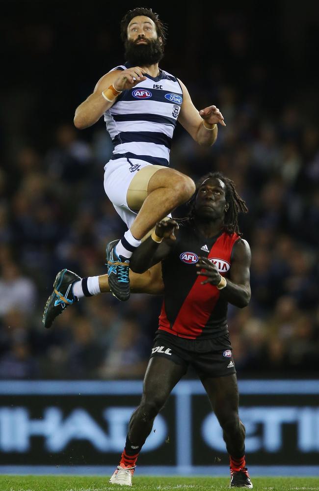 The beard took flight against the Bombers. Picture: Getty Images