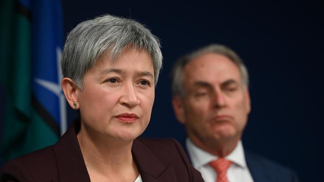 Foreign Minister Penny Wong and Trade Minister Don Farrell on Tuesday. Picture: NCA NewsWire / Naomi Jellicoe