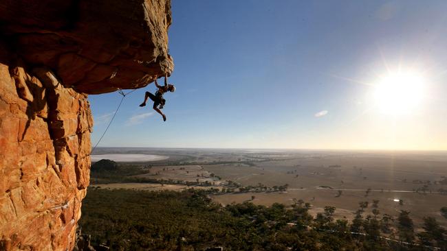 The climbing at Arapiles is among the best in the world. Picture: David Geraghty/The Australian