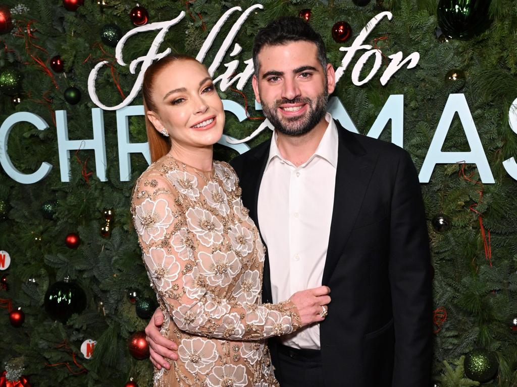 Lohan said her skin got “even more sensitive” after welcoming her first child with husband Bader Shammas. Picture: Bryan Bedder/Getty Images for Netflix