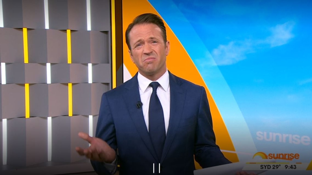 Screen grabs from Channel 7 Sunrise this morning where, Matt Doran announced he was leaving the show he co-hosts with Monique Wright. Picture: Channel 7