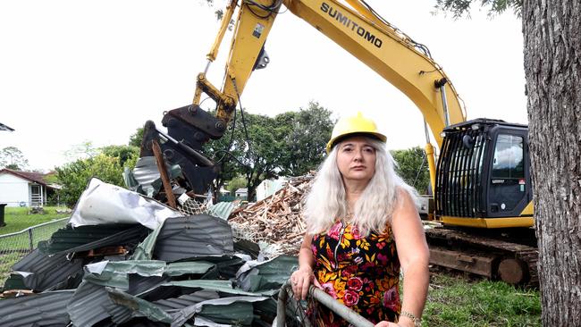 Connie Cicchini has had to demolish her Zillmere rental property due to meth use, an expert report has recommended that Connie get her house demolished because there was no guarantee meth would not reappear. Picture David Clark