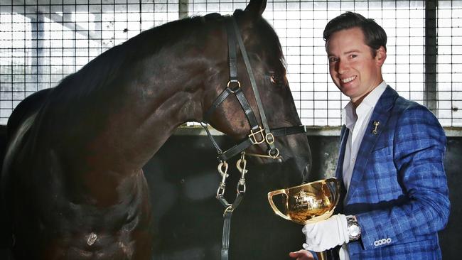 How close can co-trainer Adrian Bott and Excess Knowledge are going to get to the Melbourne Cup? Picture: Hamish Blair