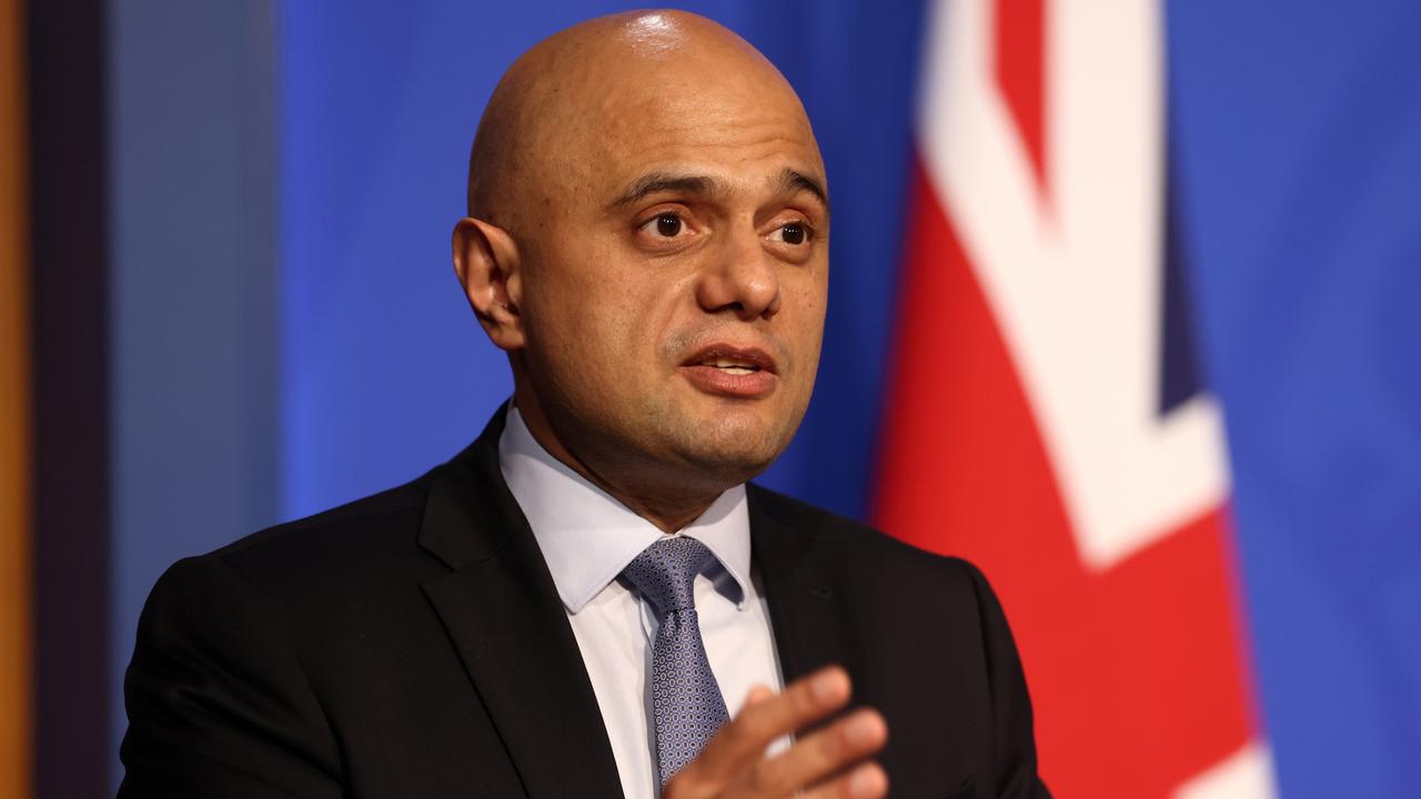 Britain's Health Secretary Sajid Javid speaks during a news conference at the Downing Street briefing room on November 30, 2021. Picture: Tom Nicholson-WPA Pool/Getty Images