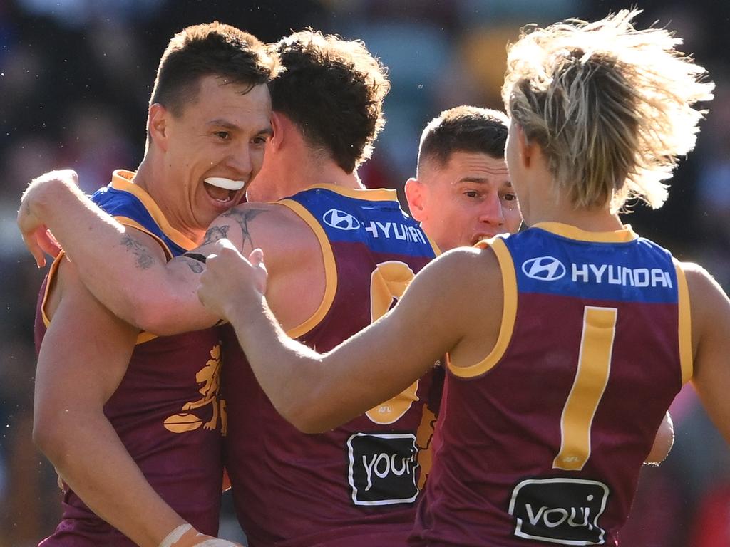 Brisbane have staked their claim as a contender with a thrilling win over Sydney. (Photo by Matt Roberts/AFL Photos/via Getty Images)