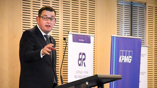 Premier Daniel Andrews attends a KPMG launch event for the Australia China Belt and Road initiative.