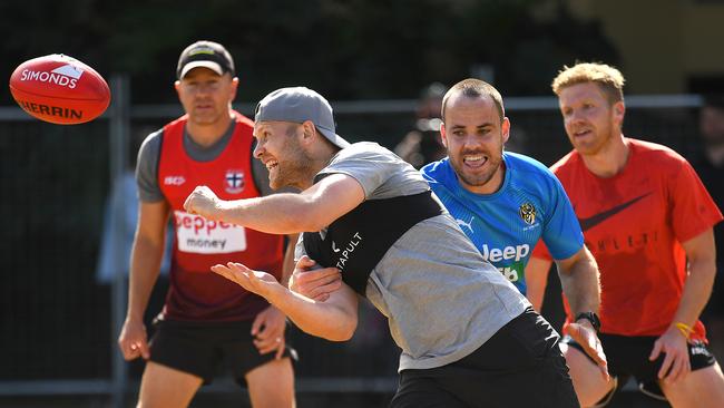 Gary Ablett trains in the AFL quarantine hub. Picture: Quinn Rooney/Getty Images