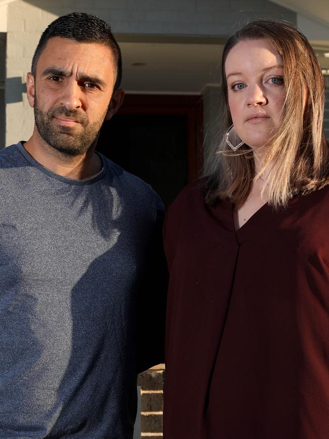 Danny and Marielle Moussa outside their home in Spring Farm. Picture: Damian Shaw