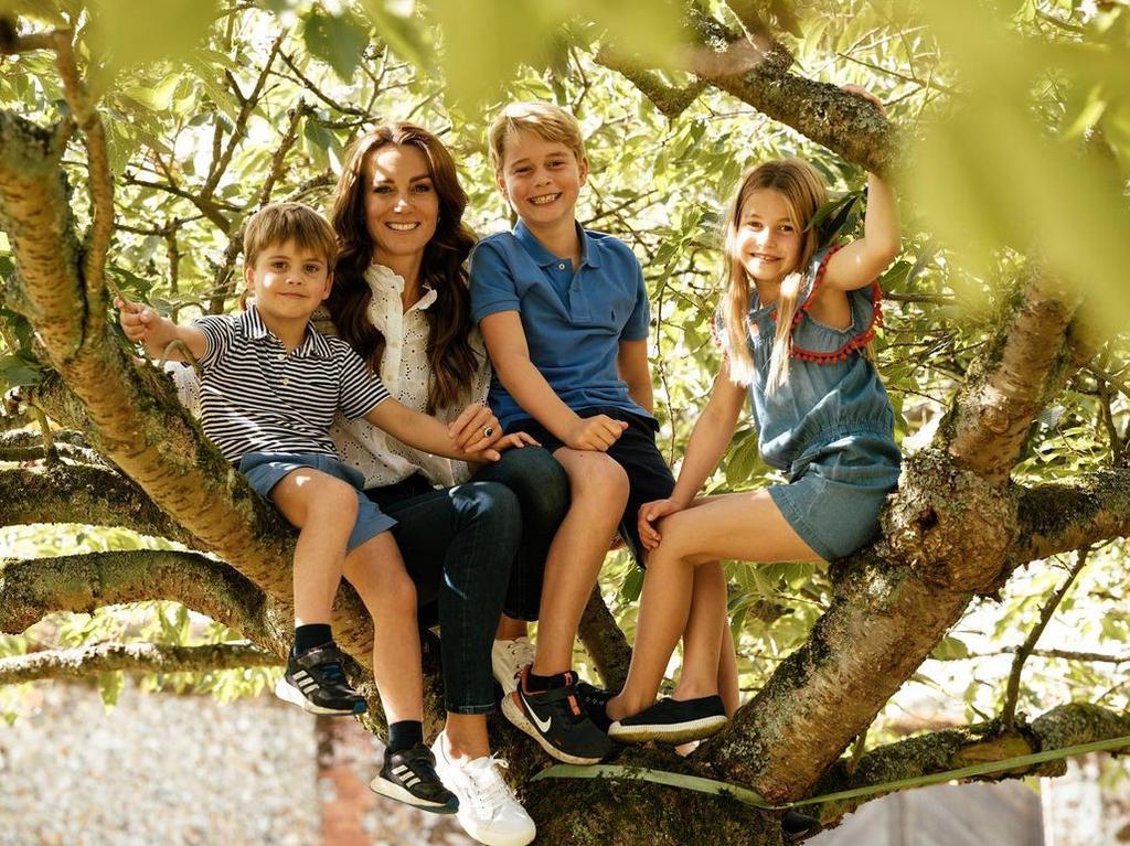 The Princess of Wales with her three children. Picture: Matt Porteous / Instagram